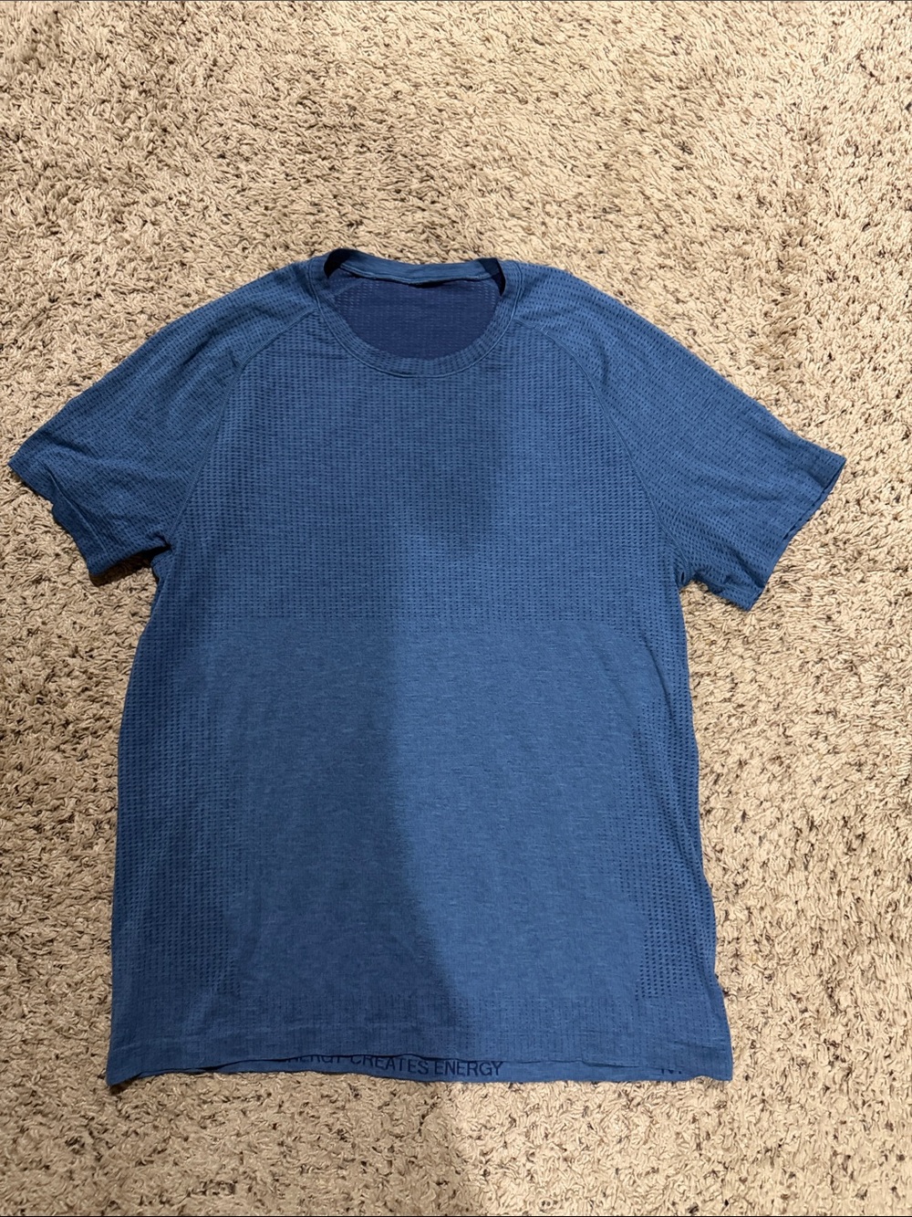 Lululemon Men's Blue Short-Sleeve Performance Shirt